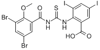 2-[[[(3,5-DIBROMO-2-METHOXYBENZOYL)AMINO]THIOXOMETHYL]AMINO]-3,5-DIIODO-BENZOIC ACID CAS#: 532945-04-3