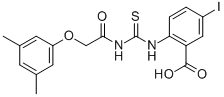 2-[[[[(3,5-DIMETHYLPHENOXY)ACETYL]AMINO]THIOXOMETHYL]AMINO]-5-IODO-BENZOIC ACID CAS#: 533922-53-1