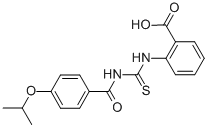 2-[[[[4-(1-METHYLETHOXY)BENZOYL]AMINO]THIOXOMETHYL]AMINO]-BENZOIC ACID CAS#: 433964-26-2