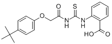 2-[[[[[4-(1,1-DIMETHYLETHYL)PHENOXY]ACETYL]AMINO]THIOXOMETHYL]AMINO]-BENZOIC ACID CAS#: 536977-79-4