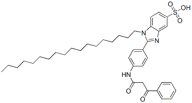 2-[4-[(1,3-dioxo-3-phenylpropyl)amino]phenyl]-1-octadecyl-1H-benzimidazole-5-sulphonic acid CAS#: 5149-72-4