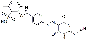 2-[4-[[2-(cyanoimino)hexahydro-4,6-dioxopyrimidin-5-yl]azo]phenyl]-6-methylbenzothiazole-7-sulphonic acid CAS#: 55067-14-6