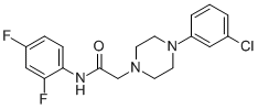 2-[4-(3-CHLOROPHENYL)PIPERAZINO]-N-(2,4-DIFLUOROPHENYL)ACETAMIDE CAS#: 477320-17-5