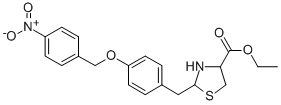2-[[4-[(4-NITROPHENYL)METHOXY]PHENYL]METHYL]-4-THIAZOLIDINECARBOXYLIC ACID ETHYL ESTER CAS#: 415697-08-4