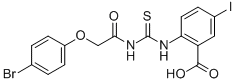 2-[[[[(4-BROMOPHENOXY)ACETYL]AMINO]THIOXOMETHYL]AMINO]-5-IODO-BENZOIC ACID CAS#: 532953-15-4