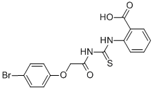 2-[[[[(4-BROMOPHENOXY)ACETYL]AMINO]THIOXOMETHYL]AMINO]-BENZOIC ACID CAS#: 461417-11-8