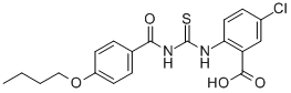 2-[[[(4-BUTOXYBENZOYL)AMINO]THIOXOMETHYL]AMINO]-5-CHLORO-BENZOIC ACID CAS#: 535939-98-1