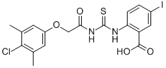 2-[[[[(4-CHLORO-3,5-DIMETHYLPHENOXY)ACETYL]AMINO]THIOXOMETHYL]AMINO]-5-IODO-BENZOIC ACID CAS#: 535963-43-0