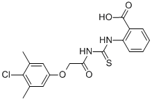 2-[[[[(4-CHLORO-3,5-DIMETHYLPHENOXY)ACETYL]AMINO]THIOXOMETHYL]AMINO]-BENZOIC ACID CAS#: 461427-59-8