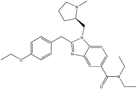 2-[(4-Ethoxyphenyl)methyl]-N,N-diethyl-1-[[(2R)-1-methyl-2-pyrrolidinyl]methyl]-1H-benzimidazole-5-carboxamide CAS#: 474016-50-7