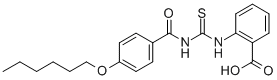 2-[[[[4-(HEXYLOXY)BENZOYL]AMINO]THIOXOMETHYL]AMINO]-BENZOIC ACID CAS#: 536979-03-0