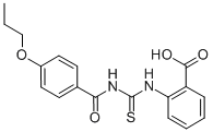 2-[[[(4-PROPOXYBENZOYL)AMINO]THIOXOMETHYL]AMINO]-BENZOIC ACID CAS#: 433688-03-0
