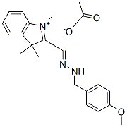 2-[[(4-methoxyphenyl)methylhydrazono]methyl]-1,3,3-trimethyl-3H-indolium acetate CAS#: 58798-47-3