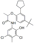 2-[4-(tert-butyl)-2-cyclopentylphenoxy]-N-(3,5-dichloro-2-hydroxy-p-tolyl)propionamide CAS#: 52762-65-9
