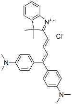 2-[4,4-bis[4-(dimethylamino)phenyl]buta-1,3-dienyl]-1,3,3-trimethyl-3H-indolium chloride CAS#: 54268-69-8