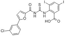 2-[[[[[5-(3-CHLOROPHENYL)-2-FURANYL]CARBONYL]AMINO]THIOXOMETHYL]AMINO]-3,5-DIIODO-BENZOIC ACID CAS#: 532416-21-0
