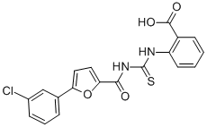 2-[[[[[5-(3-CHLOROPHENYL)-2-FURANYL]CARBONYL]AMINO]THIOXOMETHYL]AMINO]-BENZOIC ACID CAS#: 462602-85-3
