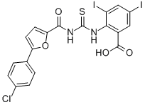 2-[[[[[5-(4-CHLOROPHENYL)-2-FURANYL]CARBONYL]AMINO]THIOXOMETHYL]AMINO]-3,5-DIIODO-BENZOIC ACID CAS#: 535944-63-9