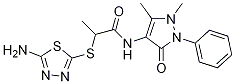 2-(5-Amino-[1,3,4]thiadiazol-2-ylsulfanyl)-N-(1,5-dimethyl-3-oxo-2-phenyl-2,3-dihydro-1H-pyrazol-4-yl)-propionamide CAS#: 453555-03-8