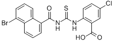 2-[[[[(5-BROMO-1-NAPHTHALENYL)CARBONYL]AMINO]THIOXOMETHYL]AMINO]-5-CHLORO-BENZOIC ACID CAS#: 532980-37-3