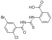2-[[[(5-BROMO-2-CHLOROBENZOYL)AMINO]THIOXOMETHYL]AMINO]-BENZOIC ACID CAS#: 433695-13-7