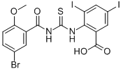 2-[[[(5-BROMO-2-METHOXYBENZOYL)AMINO]THIOXOMETHYL]AMINO]-3,5-DIIODO-BENZOIC ACID CAS#: 531544-76-0