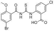 2-[[[(5-BROMO-2-METHOXYBENZOYL)AMINO]THIOXOMETHYL]AMINO]-5-CHLORO-BENZOIC ACID CAS#: 531543-04-1
