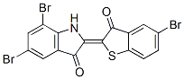 2-(5-Bromo-3-oxobenzo[b]thiophen-2(3H)-ylidene)-5,7-dibromo-1H-indol-3(2H)-one CAS#: 6406-14-0