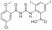 2-[[[(5-CHLORO-2-METHOXYBENZOYL)AMINO]THIOXOMETHYL]AMINO]-3,5-DIIODO-BENZOIC ACID CAS#: 535947-59-2