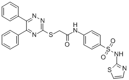 2-[(5,6-diphenyl-1,2,4-triazin-3-yl)sulfanyl]-N-{4-[(1,3-thiazol-2-ylamino)sulfonyl]phenyl}acetamide CAS#: 442651-77-6
