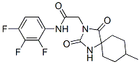 2-(8-methyl-2,4-dioxo-1,3-diazaspiro[4.5]dec-3-yl)-N-(2,3,4-trifluorop henyl)acetamide CAS#: 5457-16-9