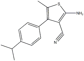 2-AMINO-4-(4-ISOPROPYLPHENYL)-5-METHYLTHIOPHENE-3-CARBONITRILE CAS#: 519016-80-9
