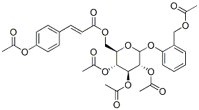 2-(Acetyloxymethyl)phenyl 2-O,3-O,4-O-triacetyl-6-O-[3-(4-acetyloxyphenyl)propenoyl]-D-glucopyranoside CAS#: 55429-02-2