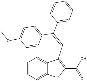 2-Benzofurancarboxylicacid, 3-[2-(4-methoxyphenyl)-2-phenylethenyl]- CAS#: 51108-34-0