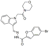 2-Benzofurancarboxylicacid,5-bromo-,[[1-[2-(4-morpholinyl)-2-oxoethyl]-1H-indol-3-yl]methylene]hydrazide(9CI) CAS#: 577961-73-0