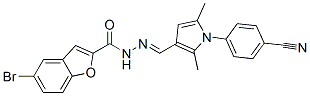 2-Benzofurancarboxylicacid,5-bromo-,[[1-(4-cyanophenyl)-2,5-dimethyl-1H-pyrrol-3-yl]methylene]hydrazide(9CI) CAS#: 597544-92-8
