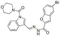 2-Benzofurancarboxylicacid,5-bromo-,[[1-(4-morpholinylcarbonyl)-1H-indol-3-yl]methylene]hydrazide(9CI) CAS#: 577963-21-4