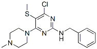2-Benzylamino-4-(4-methylpiperazino)-5-(methylthio)-6-chloropyrimidine CAS#: 59717-63-4