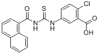 2-CHLORO-5-[[[(1-NAPHTHALENYLCARBONYL)AMINO]THIOXOMETHYL]AMINO]-BENZOIC ACID CAS#: 434312-66-0