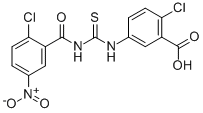 2-CHLORO-5-[[[(2-CHLORO-5-NITROBENZOYL)AMINO]THIOXOMETHYL]AMINO]-BENZOIC ACID CAS#: 532979-07-0