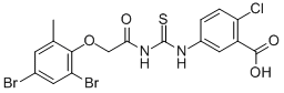 2-CHLORO-5-[[[[(2,4-DIBROMO-6-METHYLPHENOXY)ACETYL]AMINO]THIOXOMETHYL]AMINO]-BENZOIC ACID CAS#: 532388-91-3