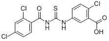 2-CHLORO-5-[[[(2,4-DICHLOROBENZOYL)AMINO]THIOXOMETHYL]AMINO]-BENZOIC ACID CAS#: 434303-00-1