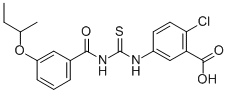 2-CHLORO-5-[[[[3-(1-METHYLPROPOXY)BENZOYL]AMINO]THIOXOMETHYL]AMINO]-BENZOIC ACID CAS#: 535977-92-5