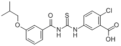 2-CHLORO-5-[[[[3-(2-METHYLPROPOXY)BENZOYL]AMINO]THIOXOMETHYL]AMINO]-BENZOIC ACID CAS#: 535938-97-7