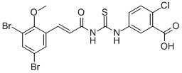 2-CHLORO-5-[[[[3-(3,5-DIBROMO-2-METHOXYPHENYL)-1-OXO-2-PROPENYL]AMINO]THIOXOMETHYL]AMINO]-BENZOIC ACID CAS#: 535948-16-4