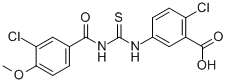 2-CHLORO-5-[[[(3-CHLORO-4-METHOXYBENZOYL)AMINO]THIOXOMETHYL]AMINO]-BENZOIC ACID CAS#: 435285-81-7