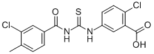 2-CHLORO-5-[[[(3-CHLORO-4-METHYLBENZOYL)AMINO]THIOXOMETHYL]AMINO]-BENZOIC ACID CAS#: 434308-65-3
