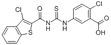 2-CHLORO-5-[[[[(3-CHLOROBENZO[B]THIEN-2-YL)CARBONYL]AMINO]THIOXOMETHYL]AMINO]-BENZOIC ACID CAS#: 532980-44-2
