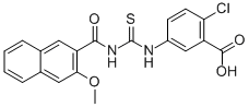 2-CHLORO-5-[[[[(3-METHOXY-2-NAPHTHALENYL)CARBONYL]AMINO]THIOXOMETHYL]AMINO]-BENZOIC ACID CAS#: 434302-90-6