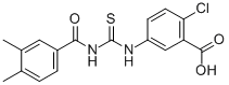 2-CHLORO-5-[[[(3,4-DIMETHYLBENZOYL)AMINO]THIOXOMETHYL]AMINO]-BENZOIC ACID CAS#: 435285-90-8